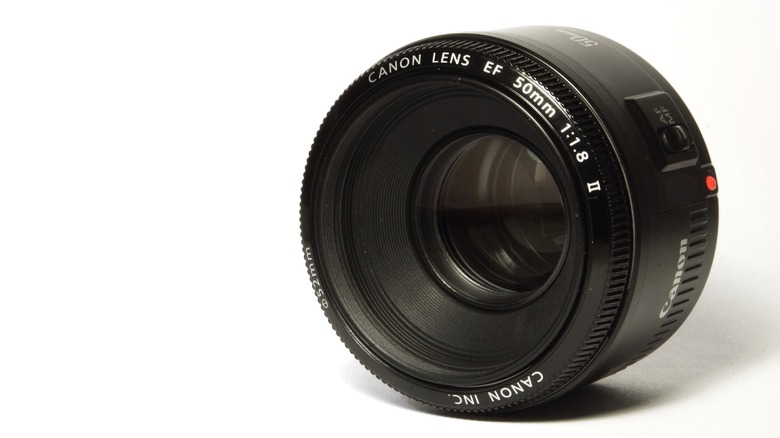 a Canon EF 50mm f/1.8 lens