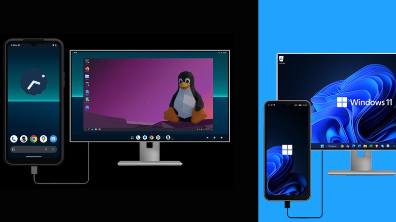 NexPhone running three operating systems.