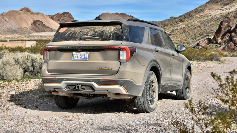 2026 Ford Explorer Tremor rear quarter view.