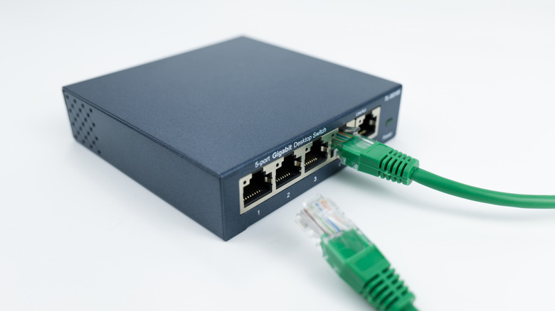 An Ethernet switch box
