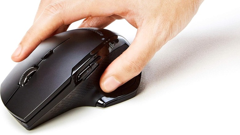 person using mouse