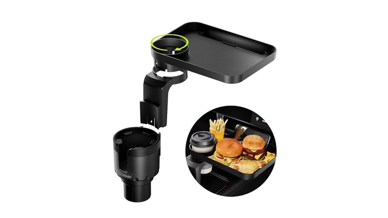 Car cup holder tray on white background