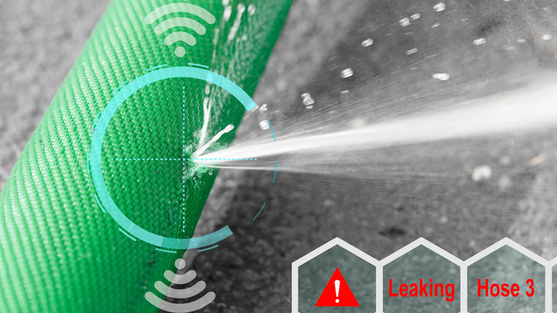 Concept of a water line leak detection system.