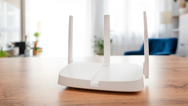 wi-fi router sitting on a countertop
