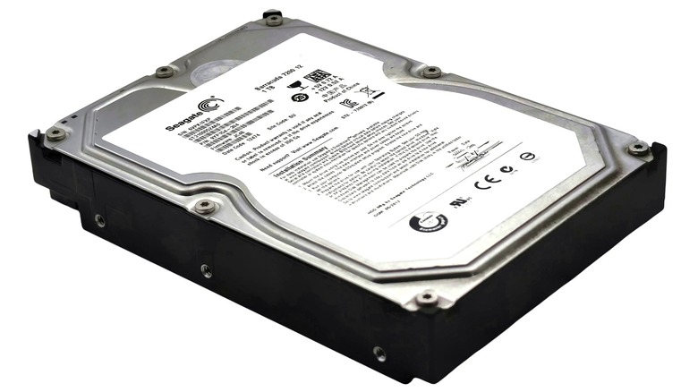 A Seagate 1TB internal hard disk drive