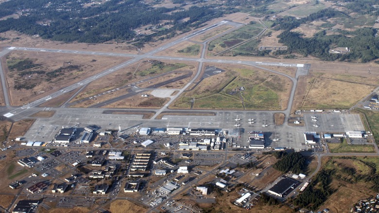 An aerial view of NAS Whidbey