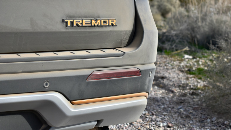 2026 Ford Explorer Tremor badge.