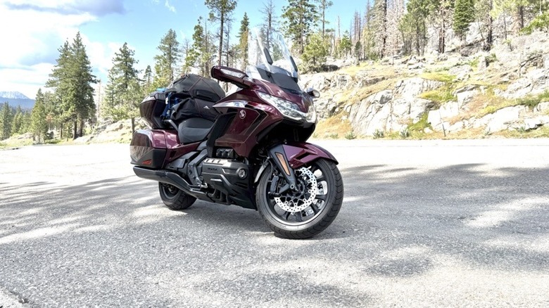 Honda Gold Wing with large front fairing.