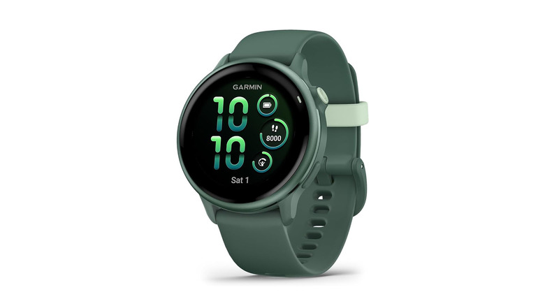 A close up shot of the Garm Vivoactive 6 smart watch