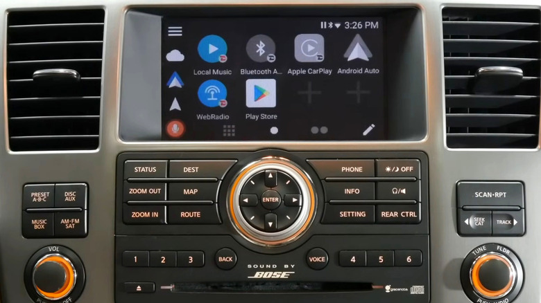 A Grom Vline screen mounted on a Nissan Armada