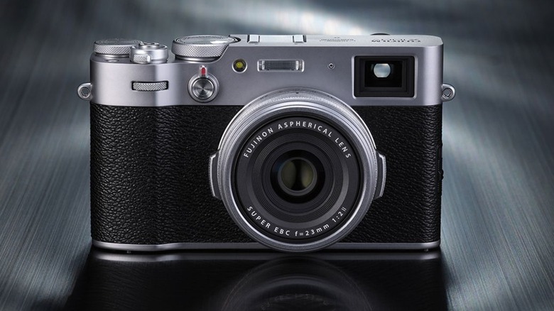 A press photo of a Fujifilm camera.