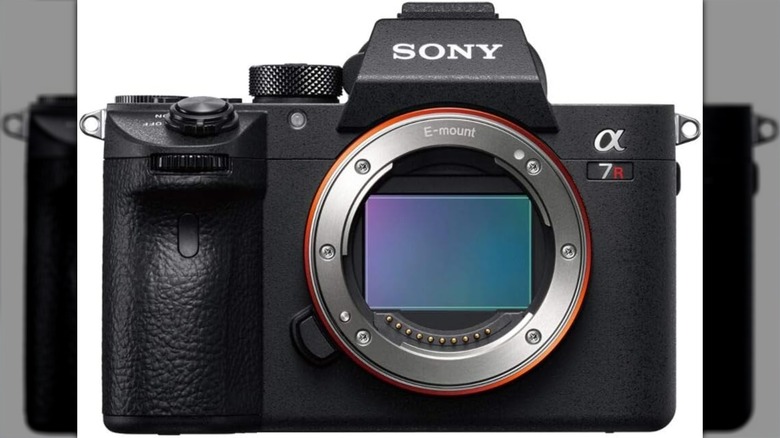 A close-up photo of a Sony A7R III camera.
