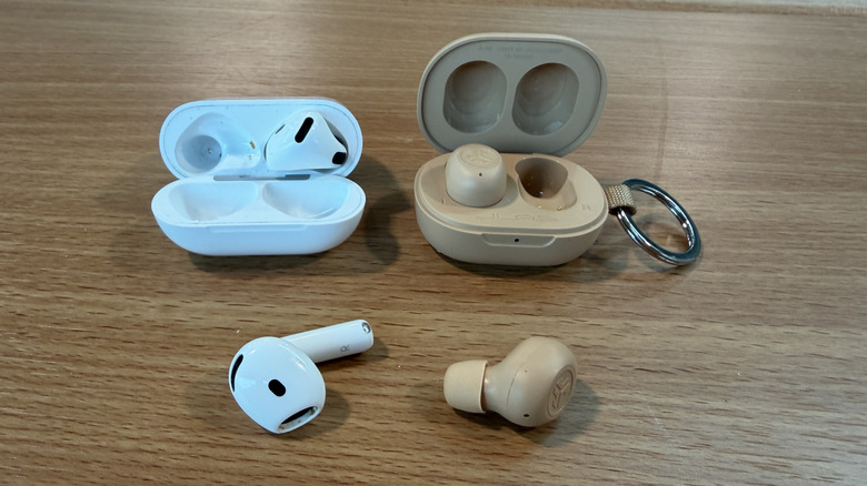 AiurPods with ANC and JBuds mini on a table