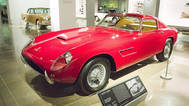 Scaglietti Corvette parked in museum display