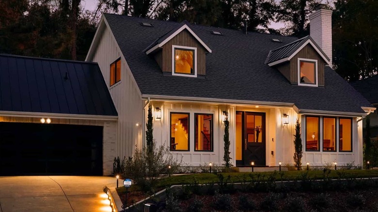 House fronting its own Ring Bridge lighting setup