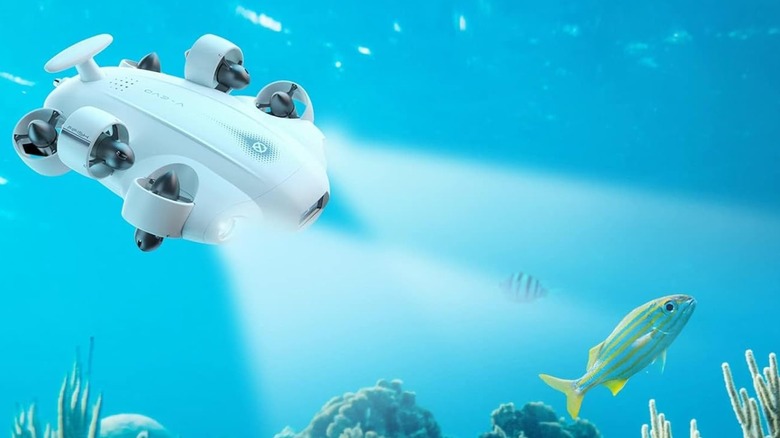 Concept of the QYSea FIFISH V-EVO underwater