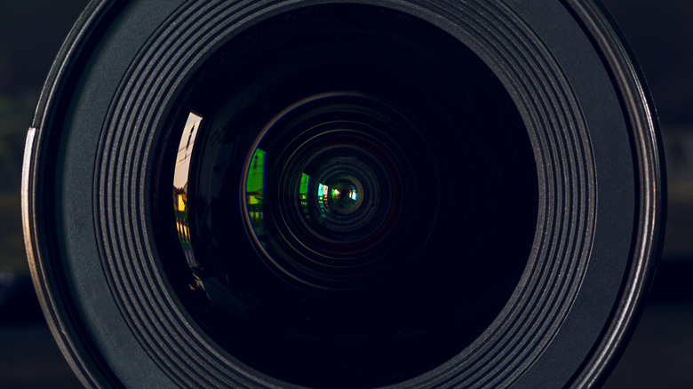 Extreme close up of a lens.