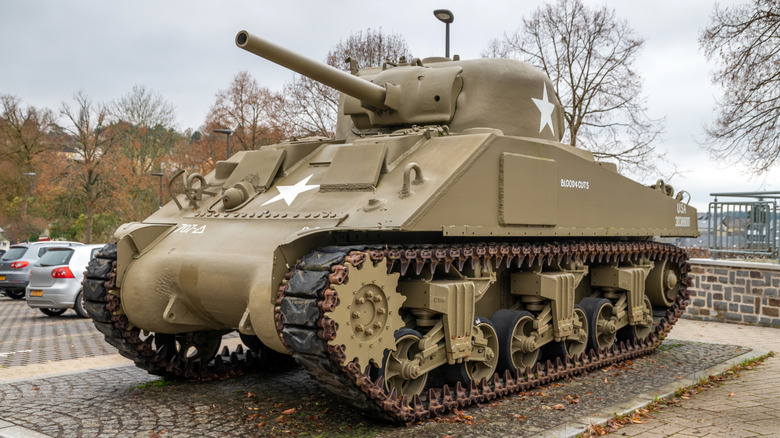 M4 Sherman Tank parked as a monument