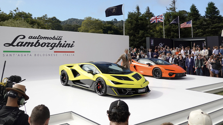 Lamborghini onstage at The Quail 2025