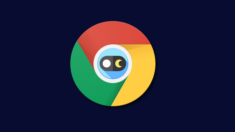 Google Chrome logo with Dark Mode icon