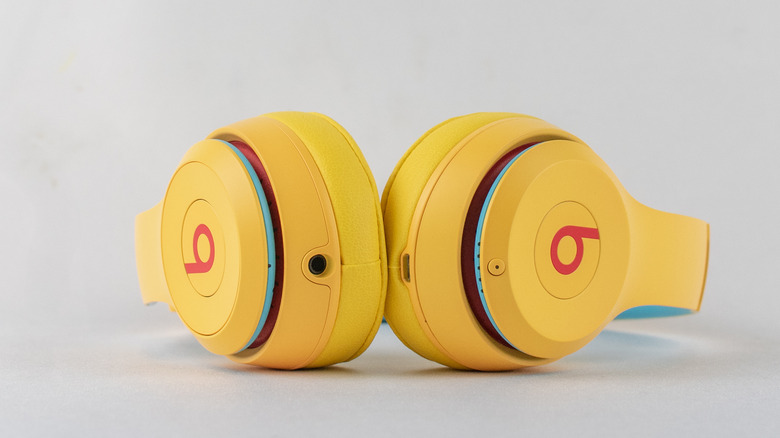 Beats Solo 3 headphones in yellow.