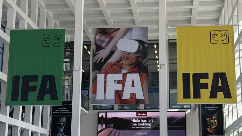 IFA 2025 banners in a hall