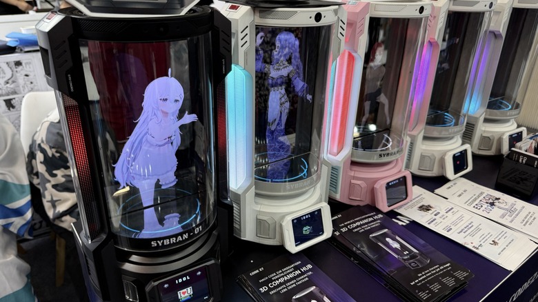 Code 27 AI Companions lined up for display