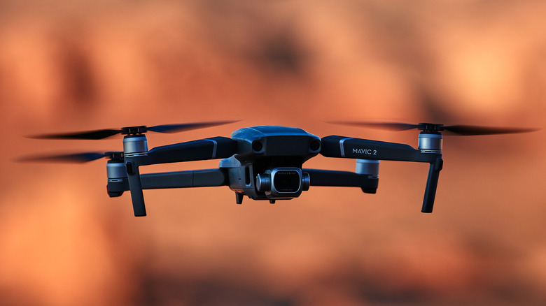 DJI Mavic 2 Pro drone in air.