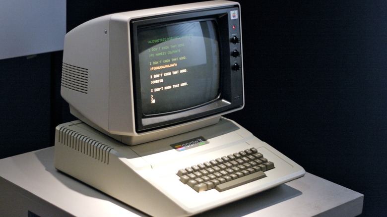 The Apple II Computer on display at the Museum Of The Moving Image