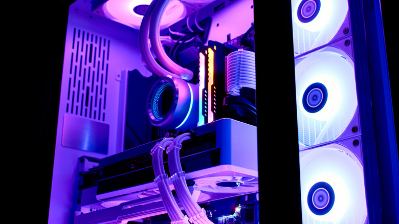 Gaming computer with RGB lighting