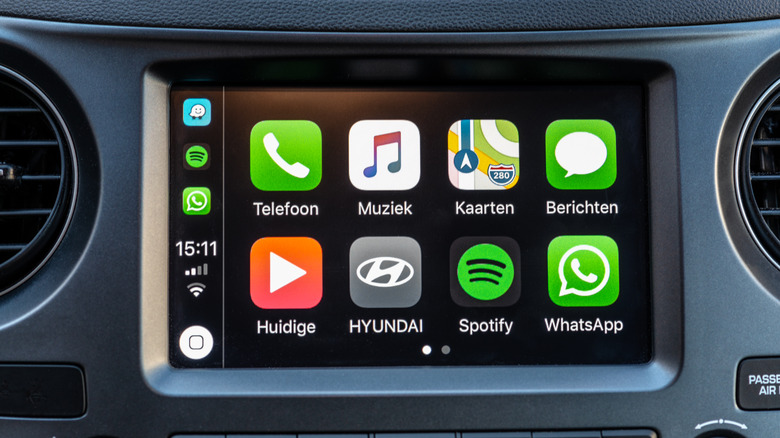 an image of an Apple CarPlay display