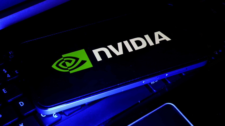 NVIDIA logo on smartphone screen