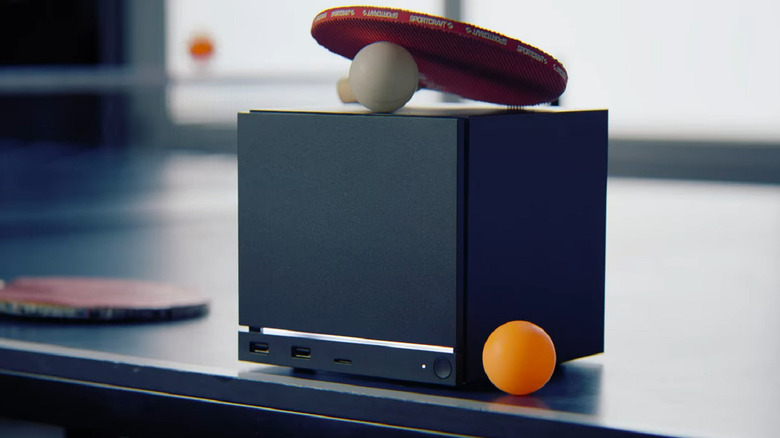 Valve's Steam Machine with ping-pong accessories.