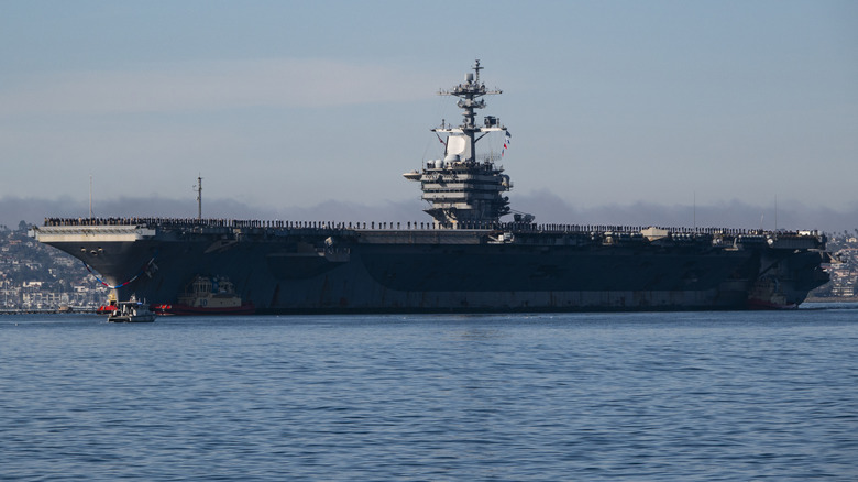 The U.S. Navy Nimitz-class aircraft carrier USS Abraham Lincoln
