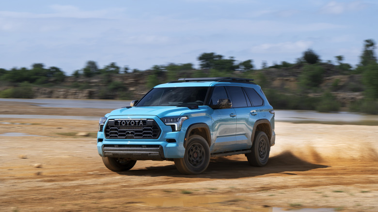 Toyota Sequoia seen from front 3/4 angle