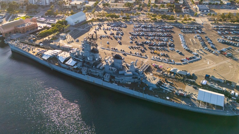 USS Iowa docked as a museum ship