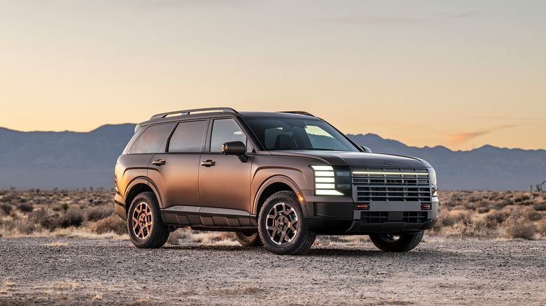 A side on shot of a 2025 Hyundai Palisade XRT Pro parked