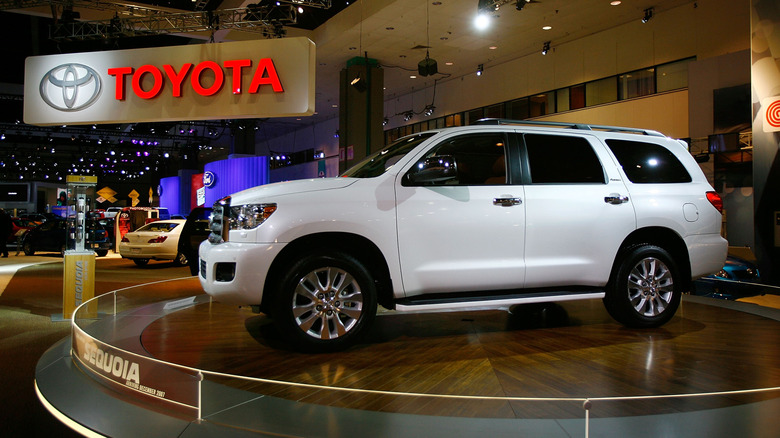 White Toyota Sequoia at 2007 Auto Show