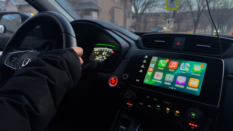 CarPlay in a car