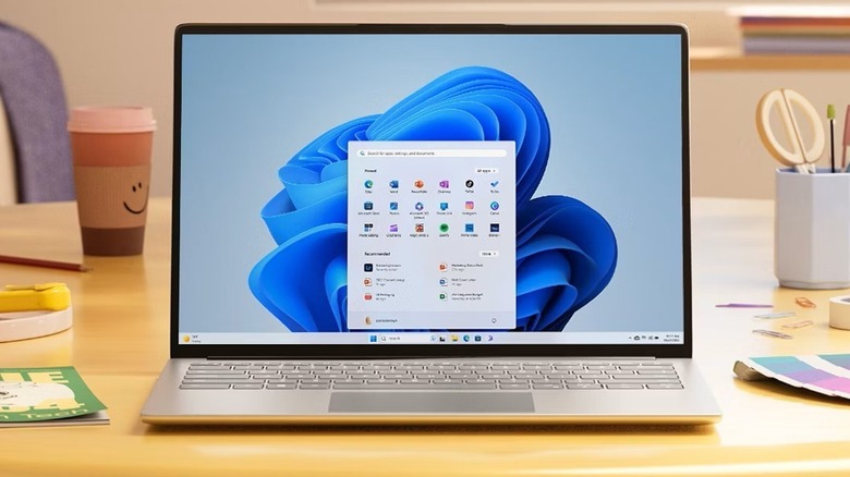 Windows 11 running on a laptop