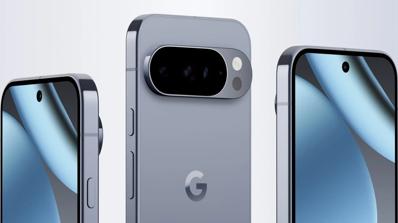 Pixel 10 devices front and back view on white background