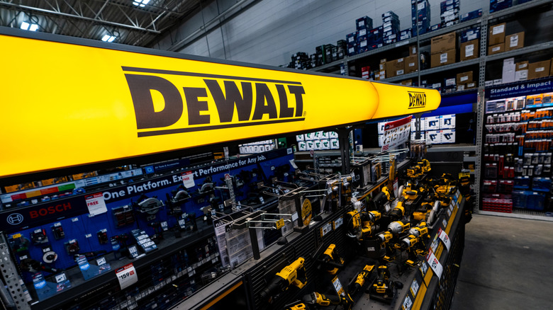 DeWalt sign at hardware store