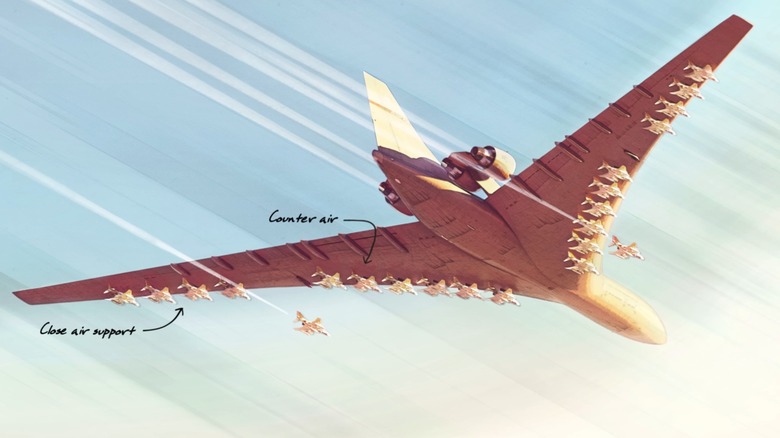 artist's rendering of the LC-1201 mid-flight