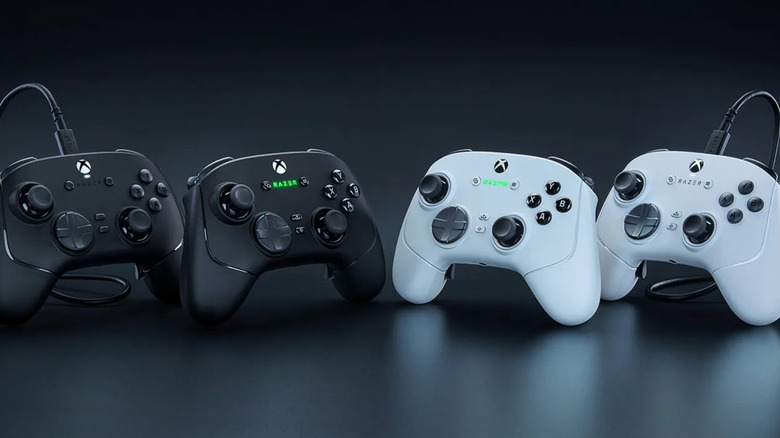 Razer Wolverine V3 Pro Xbox controllers in black and white