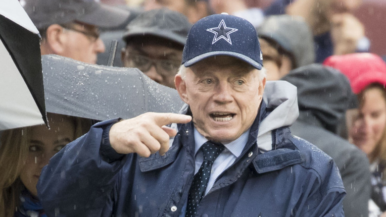 Jerry Jones at a Football game