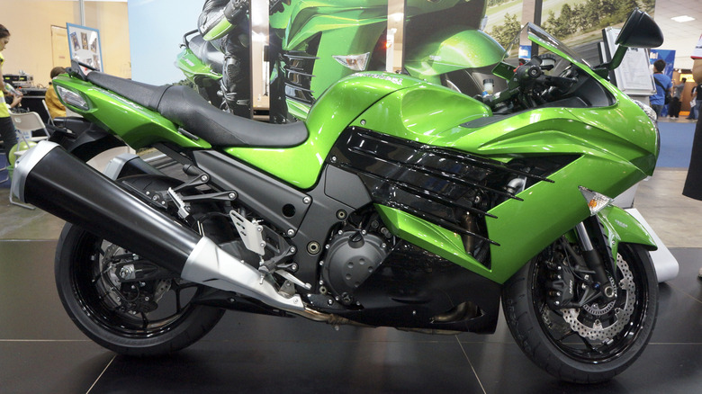 Kawasaki ZX-14R at an expo event