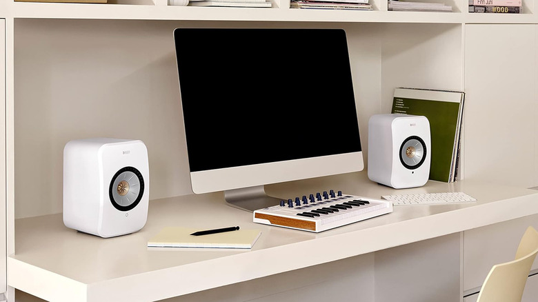 Two KEF LSX II speakers