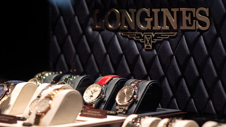 Longines watches on display