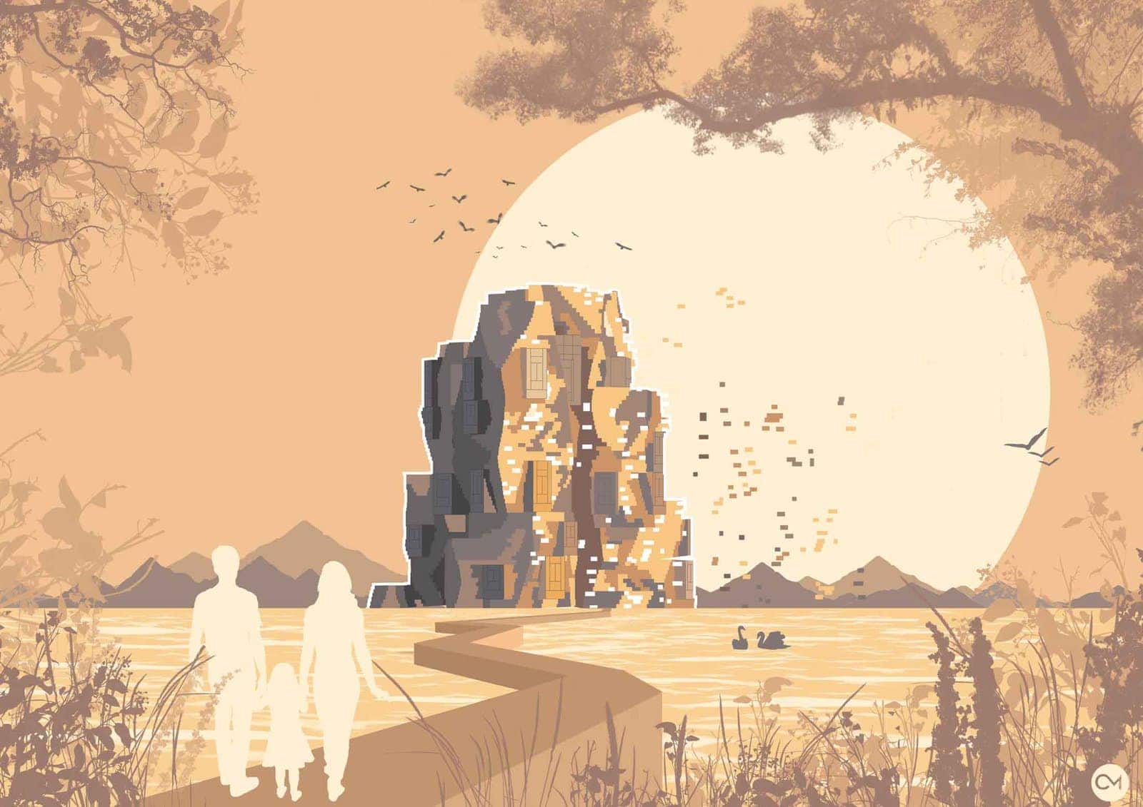 malfettes charlotte collage architectural mirage