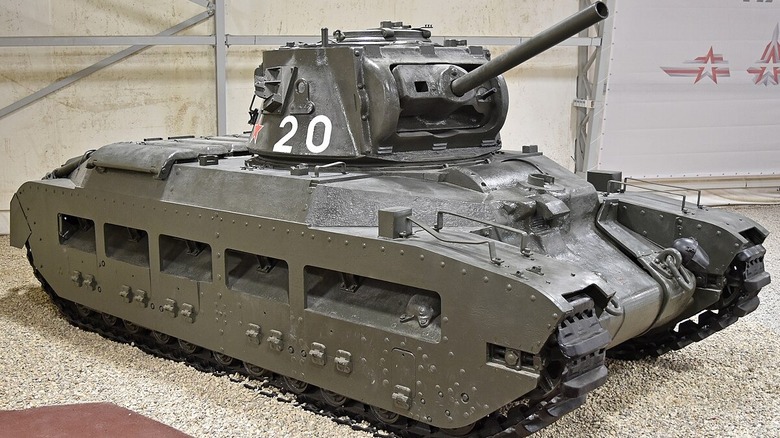 Matilda II battle tank static display